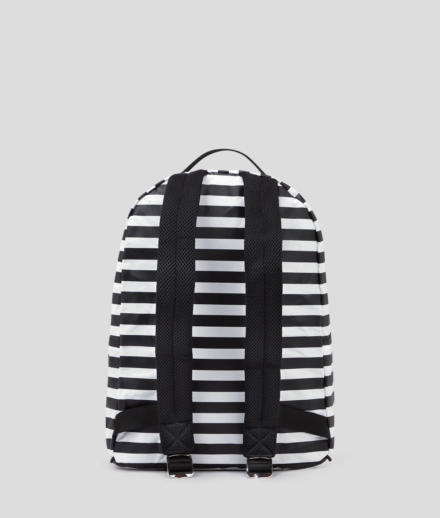SAC À DOS COMPRESSIBLE EN NYLON IKON - Petite rayure Noir-Blanc