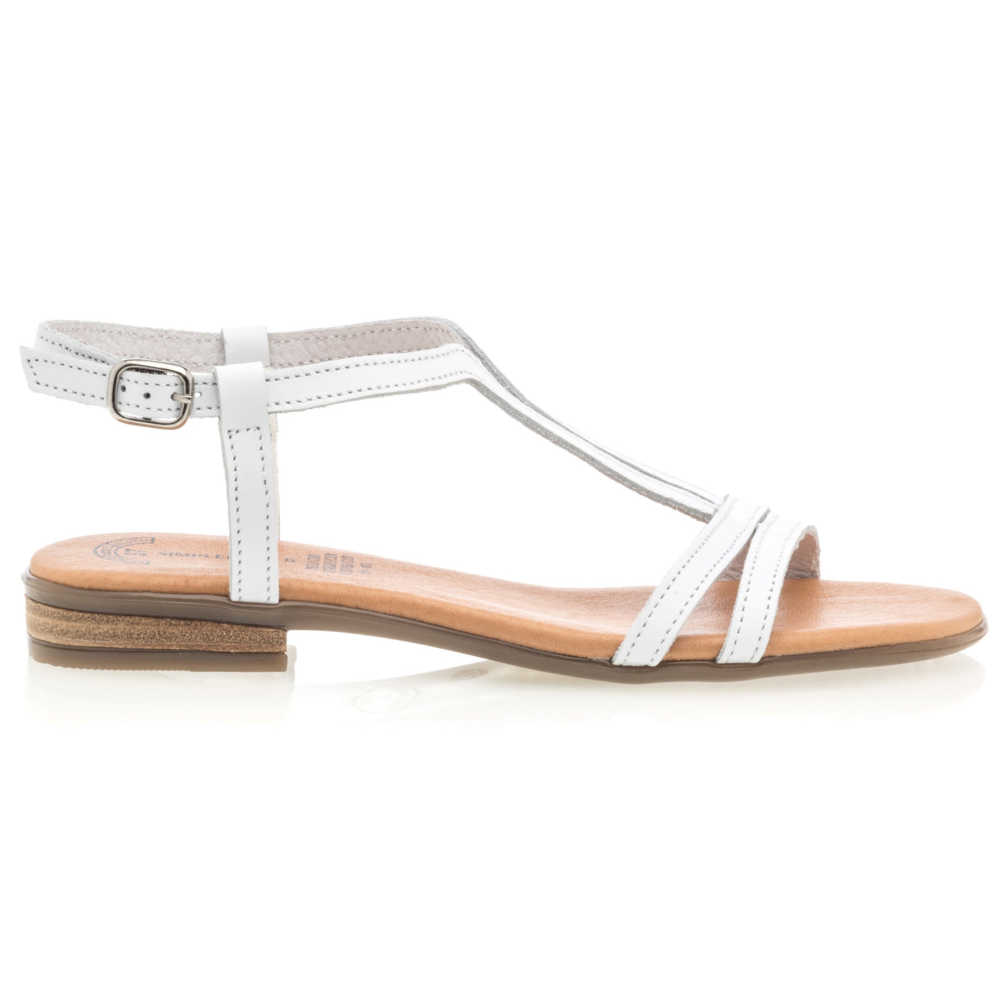 Sandales Femme en cuir blanc