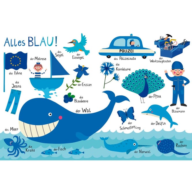 Blaubeerblau und Hummelgelb - Mein knallig buntes Farbenbuch