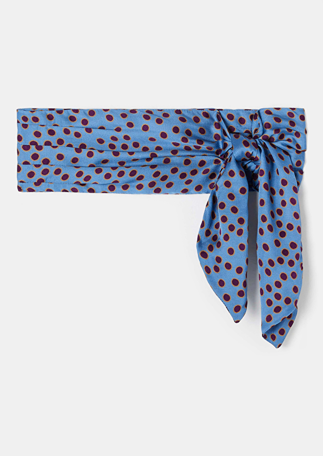 Foulard Edenbleu imprimé à pois