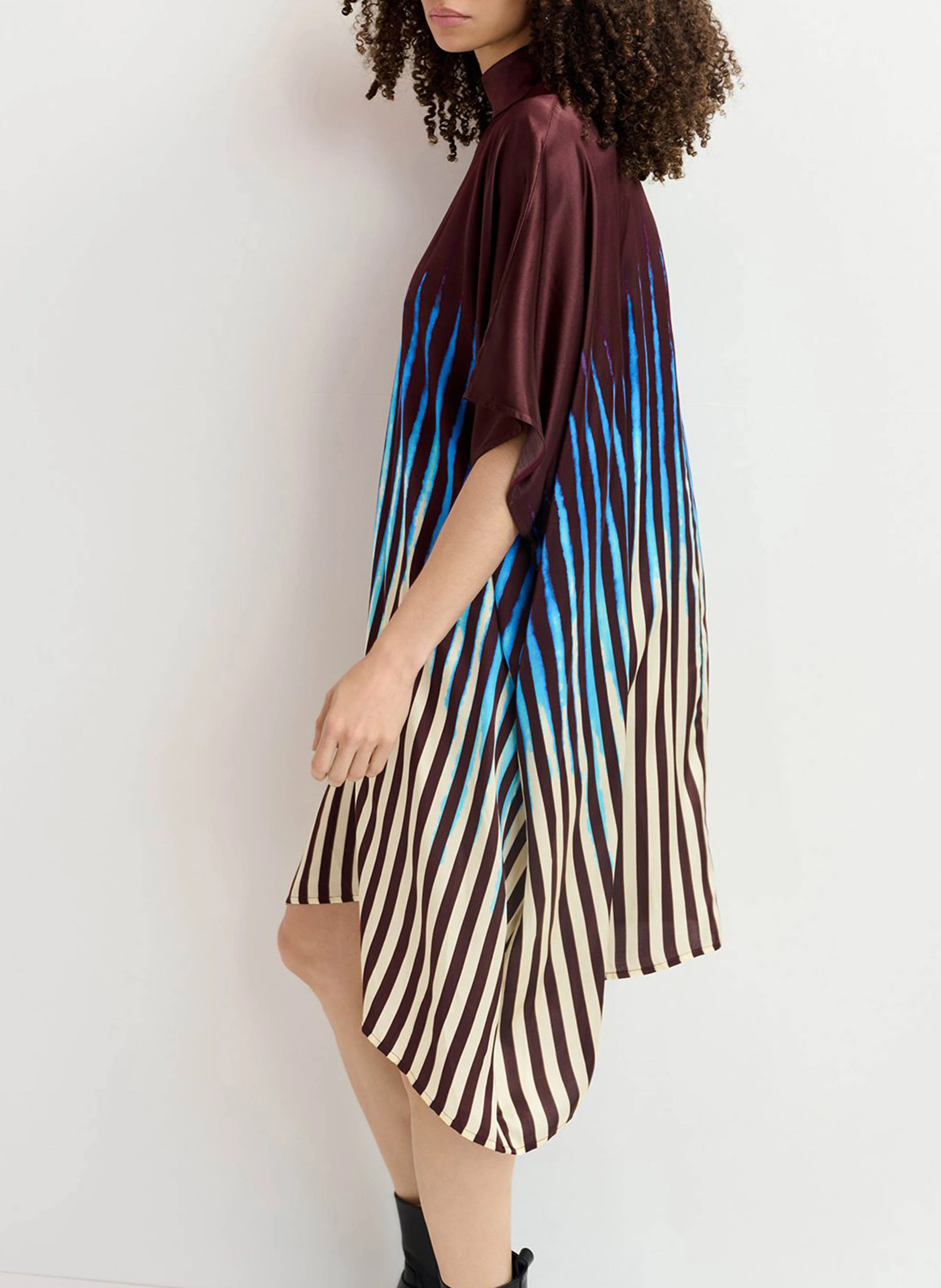 GORILLA - Robe midi col montant imprimée | Multicolore