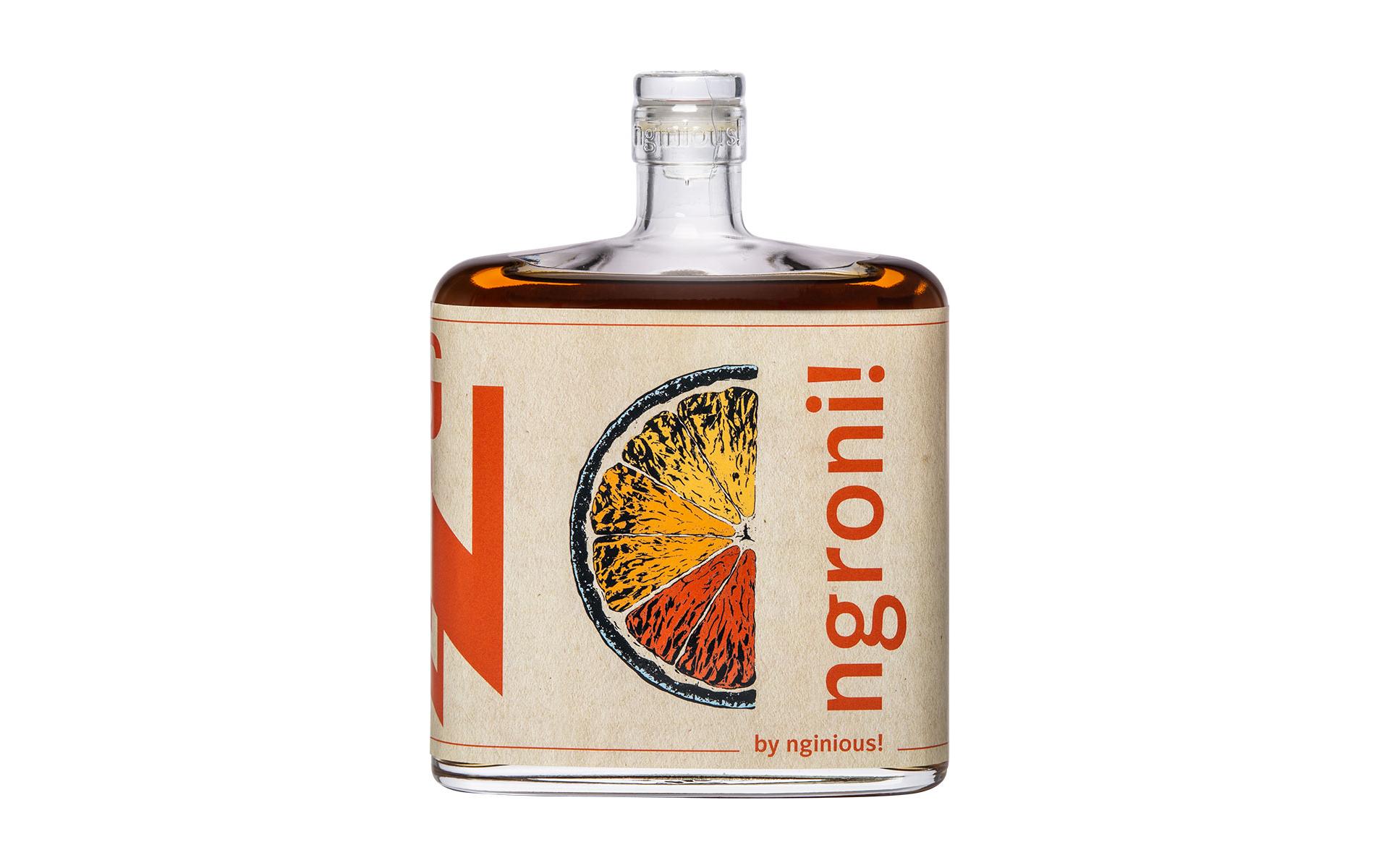 ngroni! 0.5 lAromatische Spirituose auf Basis von Gin, Wermut und Schweizer Bitter