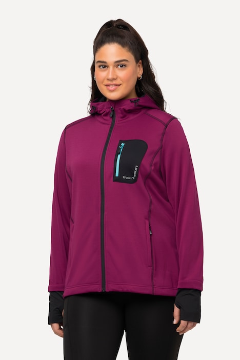 HYPRAR Sweatjacke, Reflektordruck, Kapuze, Daumenloch