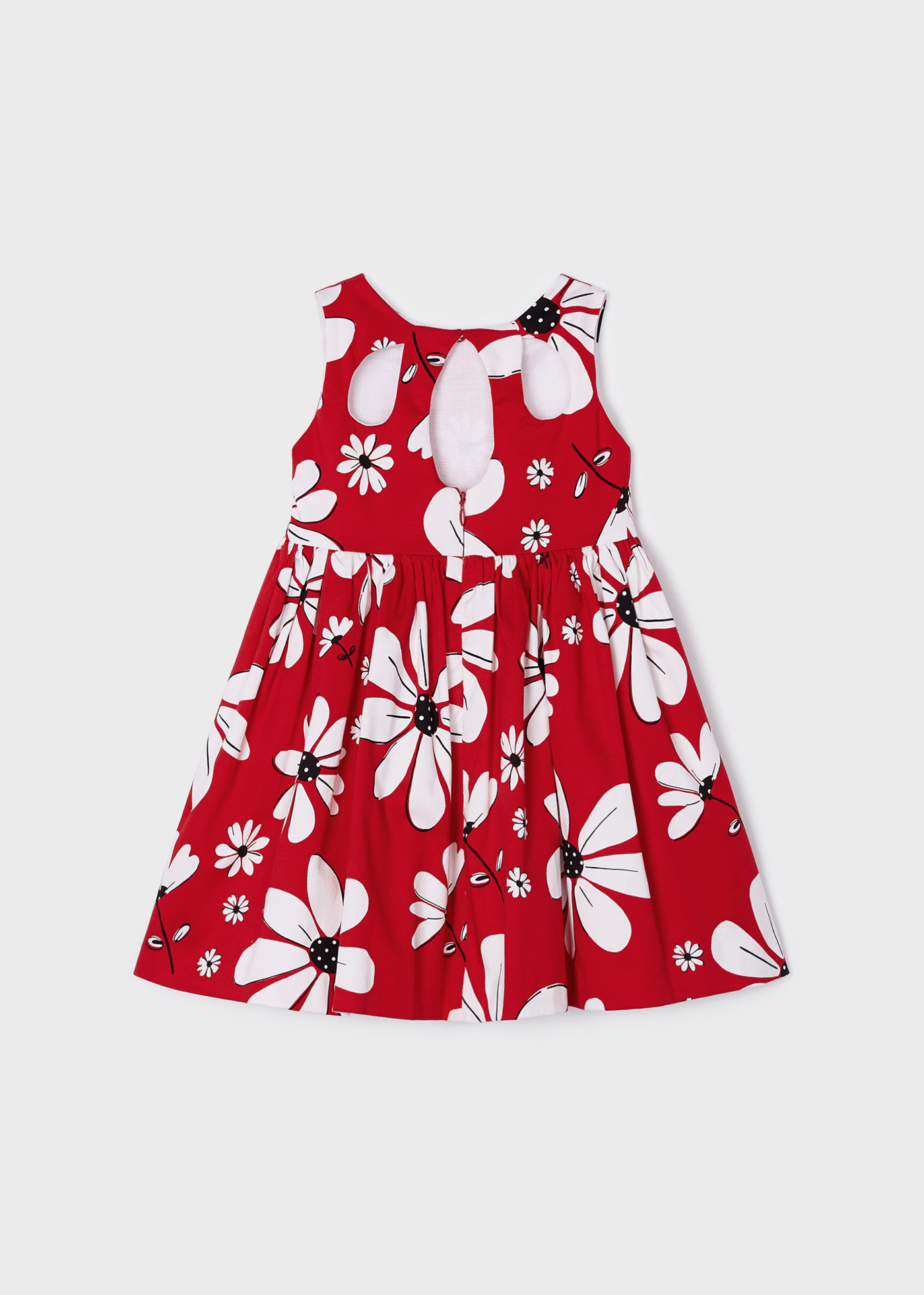 Vestido de algodão estampado para meninas
