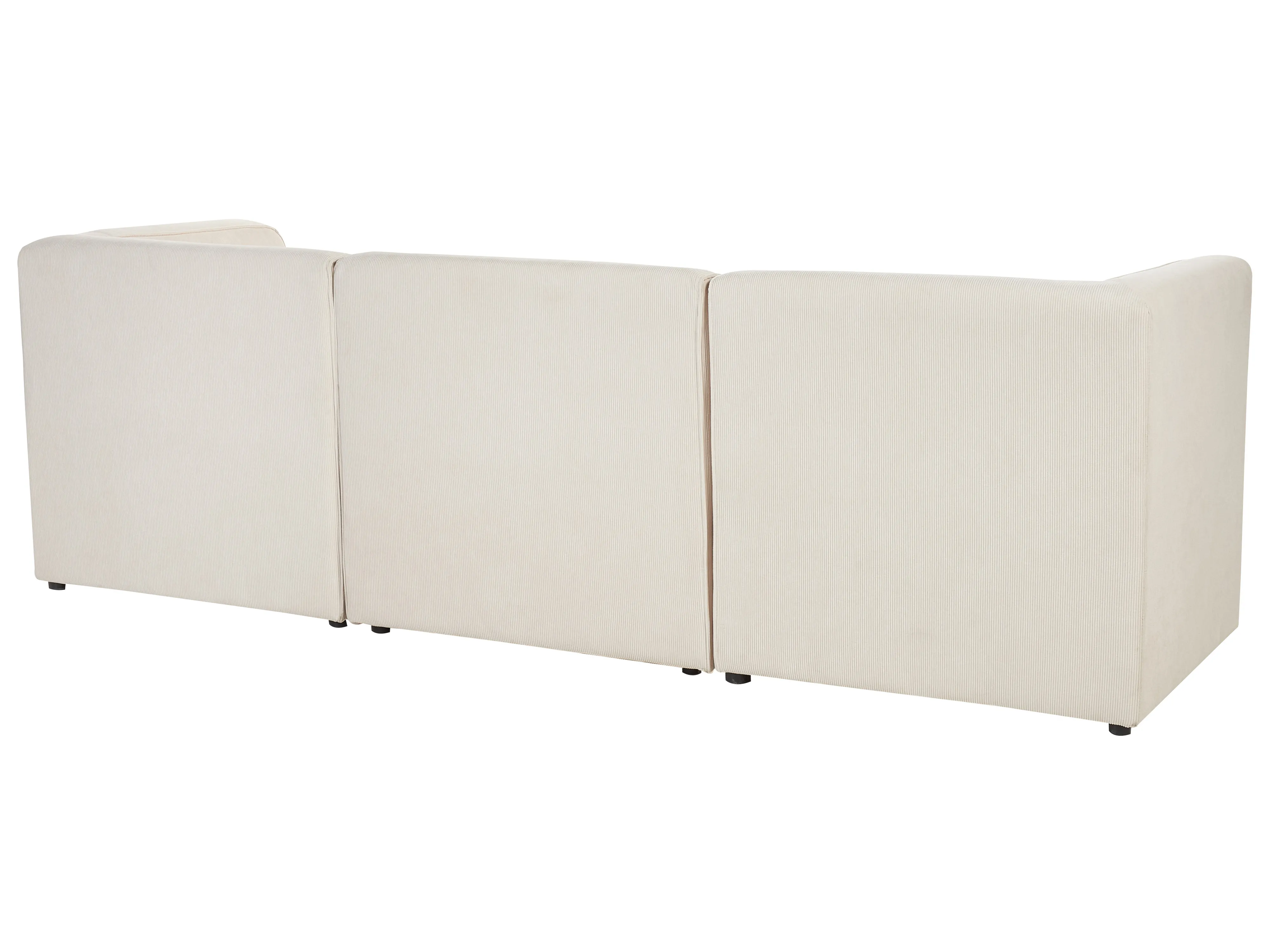 Modulaire bank 3-zits LEMVIG Corduroy Lichtbeige met ottomaan