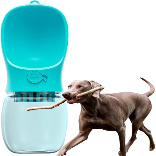 Tigela de água portátil azul Edipets, livre de BPA, para cães de porte médio e grande.
