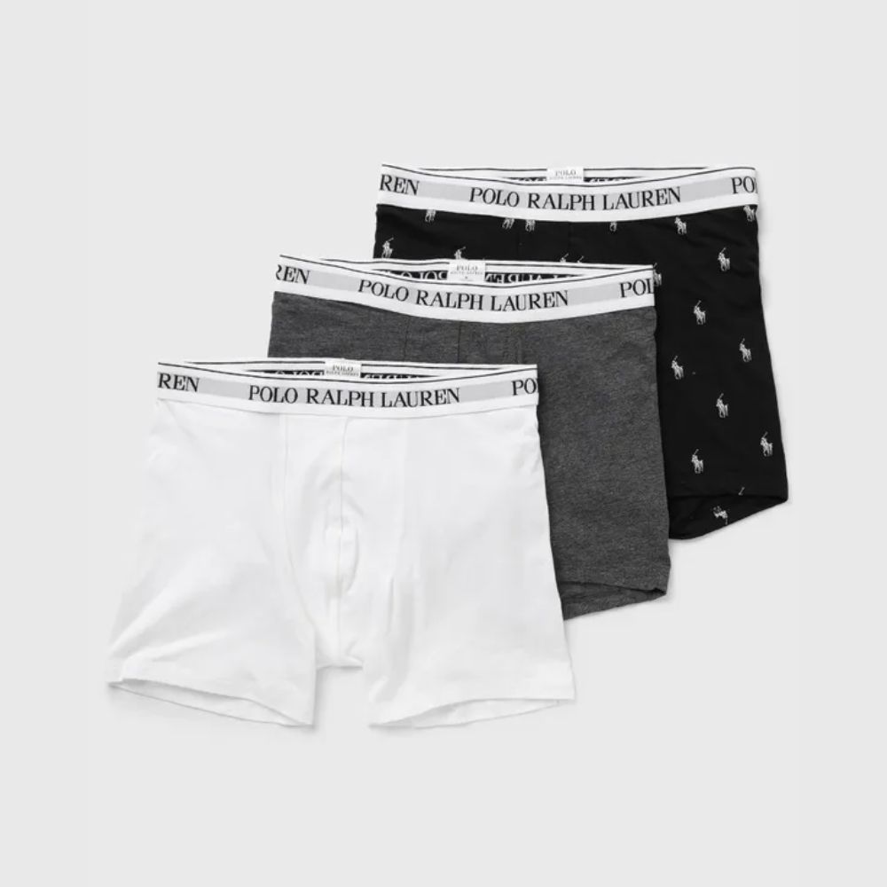 Boxer 3pack Hvit/Grå/Navy Herre