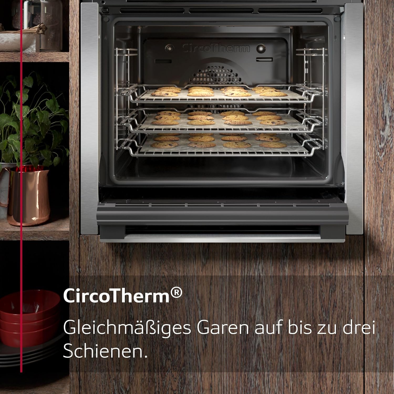 NEFF BX38IB, N30, Einbau-Herd-Set, Integrierbare Herd-Kochfeld-Kombination 60 cm breit, CircoTherm, Schnellaufheizung, Twist Touch, Home Connect, Schwarz