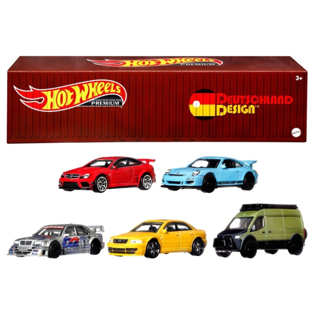 Hot Wheels Premium Car Culture Deutschland Design Container 5er-Pack