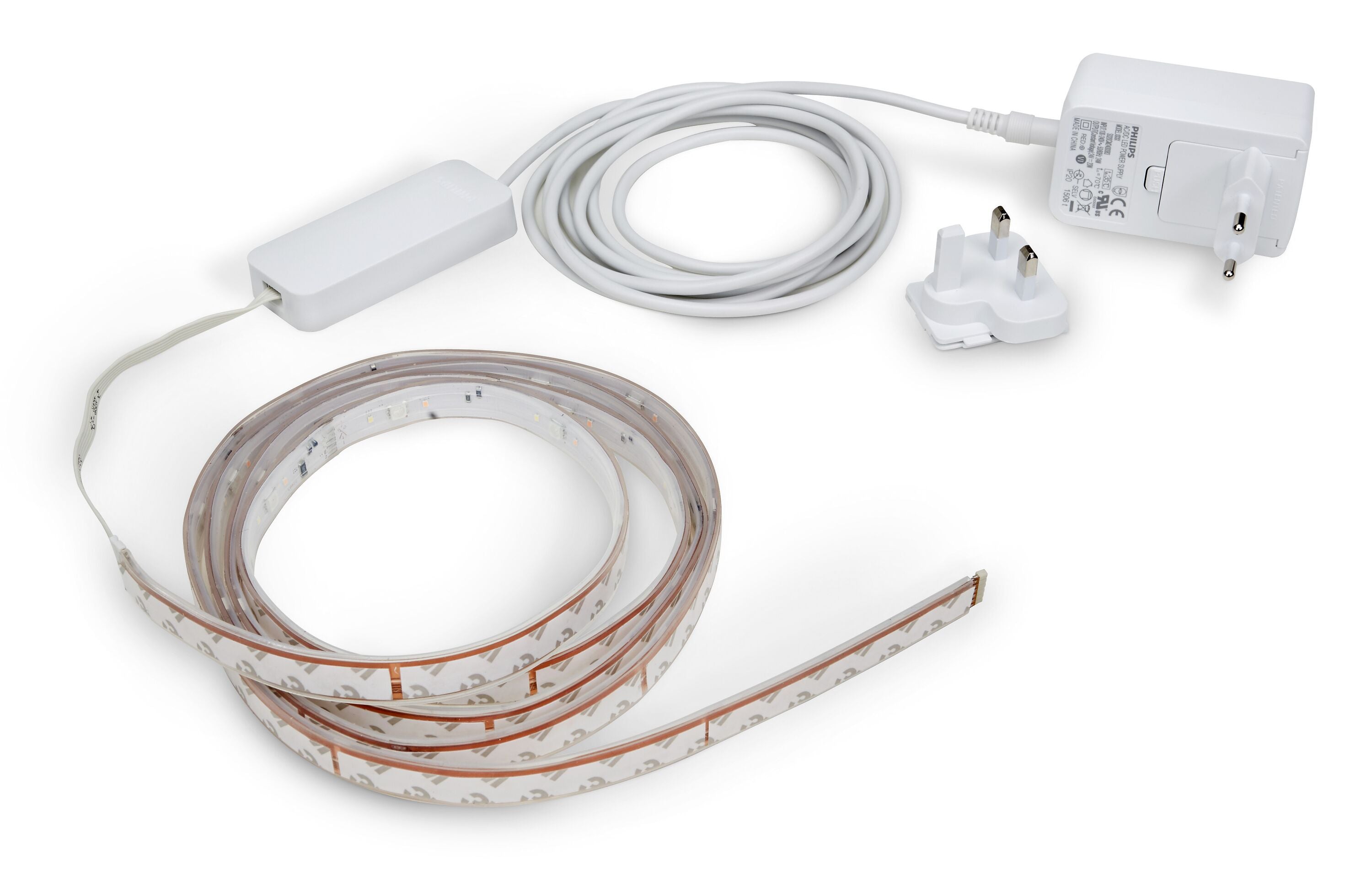 Philips hue LIGHTSTRIP PLUS RGBW LED Streifen - Weiss / B: 200.0 cm x T: 1.45 cm x H: 0.55 cm