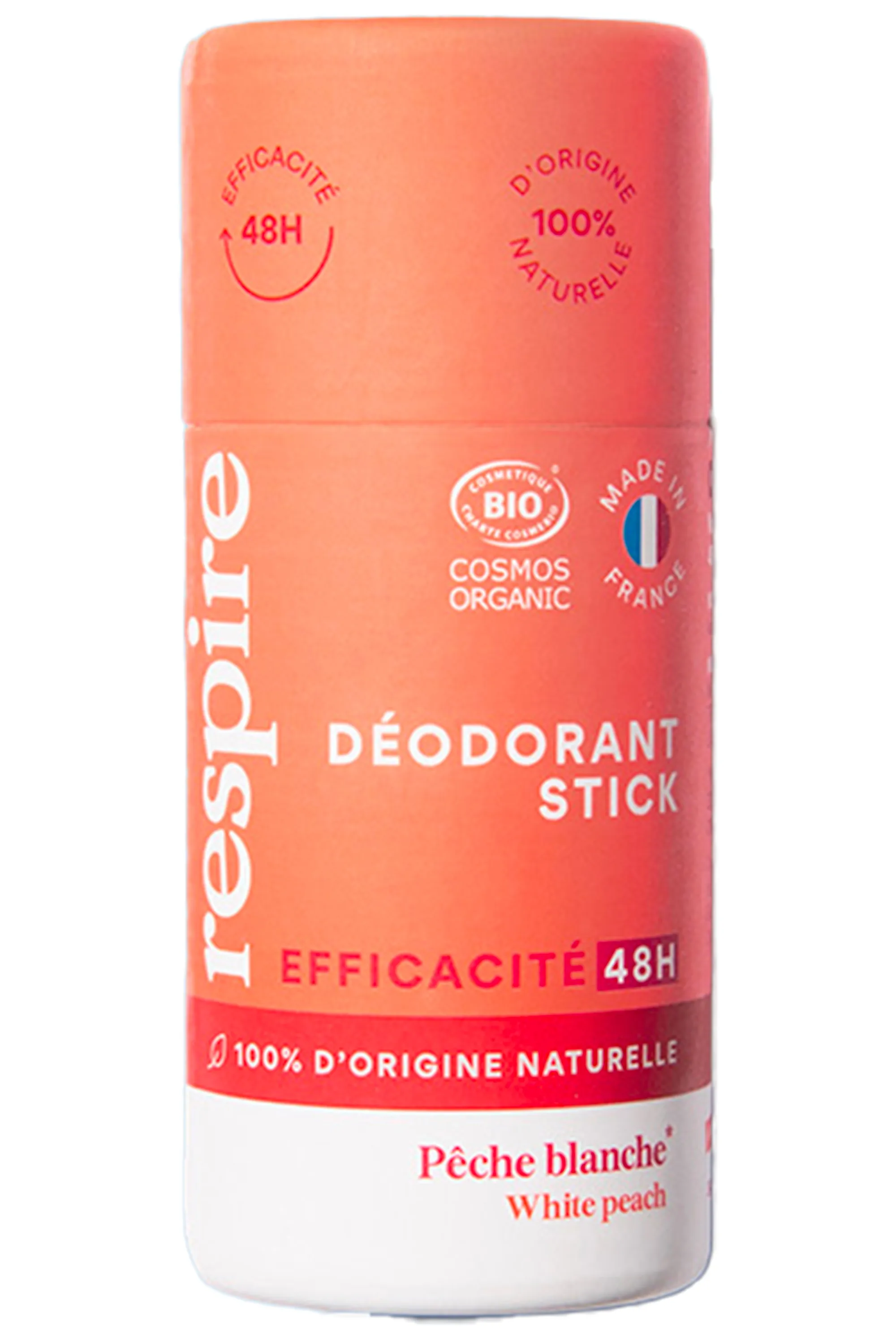 Respire Déodorant solide en stick Pêche blanche-50 g