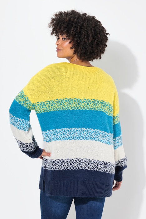Pullover, oversized, Colorbocking, Seitenschlitze