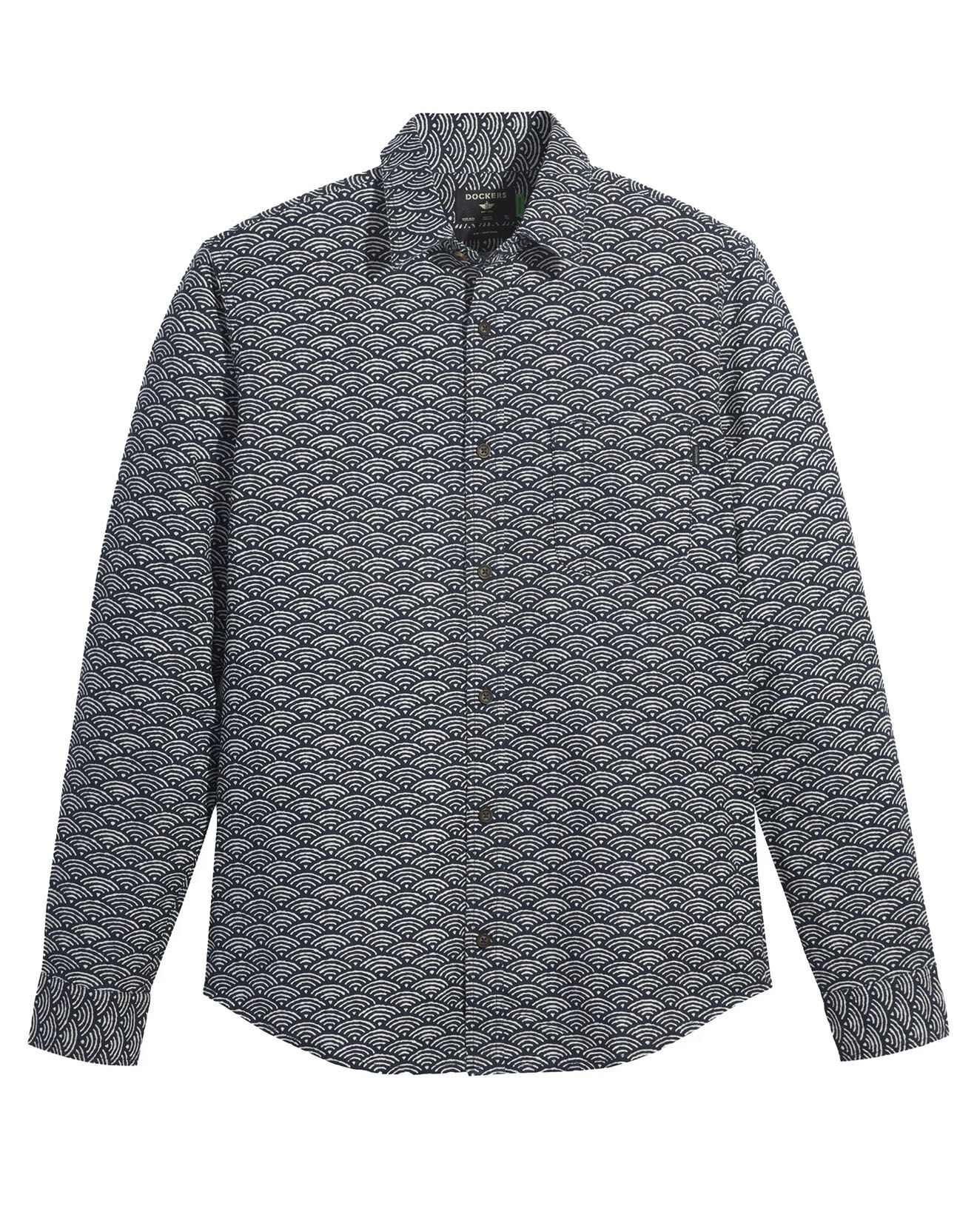 Dockers Chemise en Coton & Lin Alpha Icon Slim Fit imprimée bleu foncé