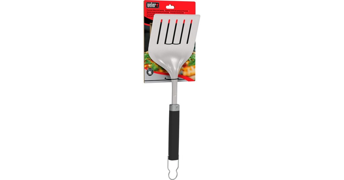 WeberPrecision brede barbecuespatel  (Roestvrij staal/zwart)