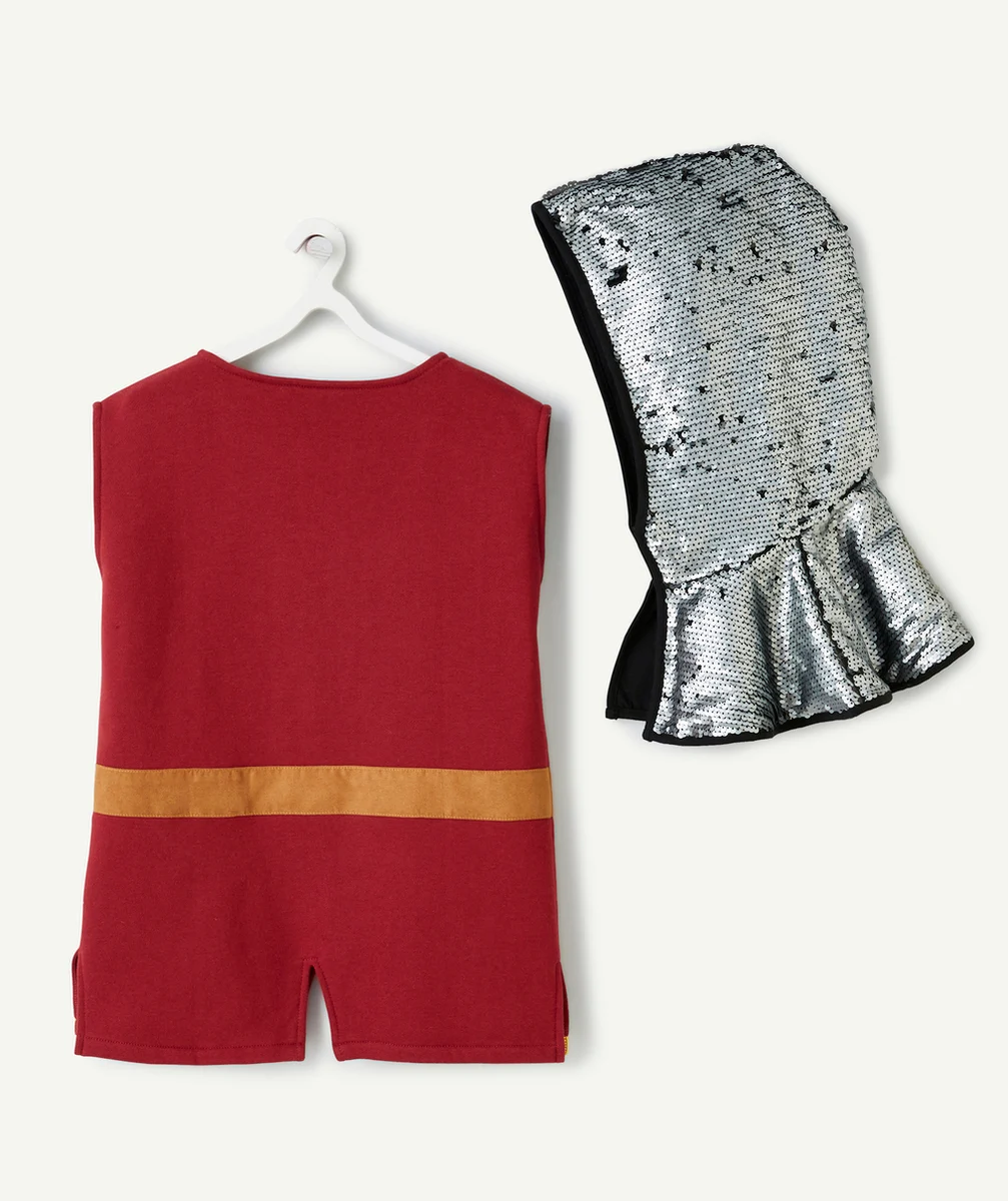 DÉGUISEMENT CHEVALIER AVEC CAPE EN SEQUINS
