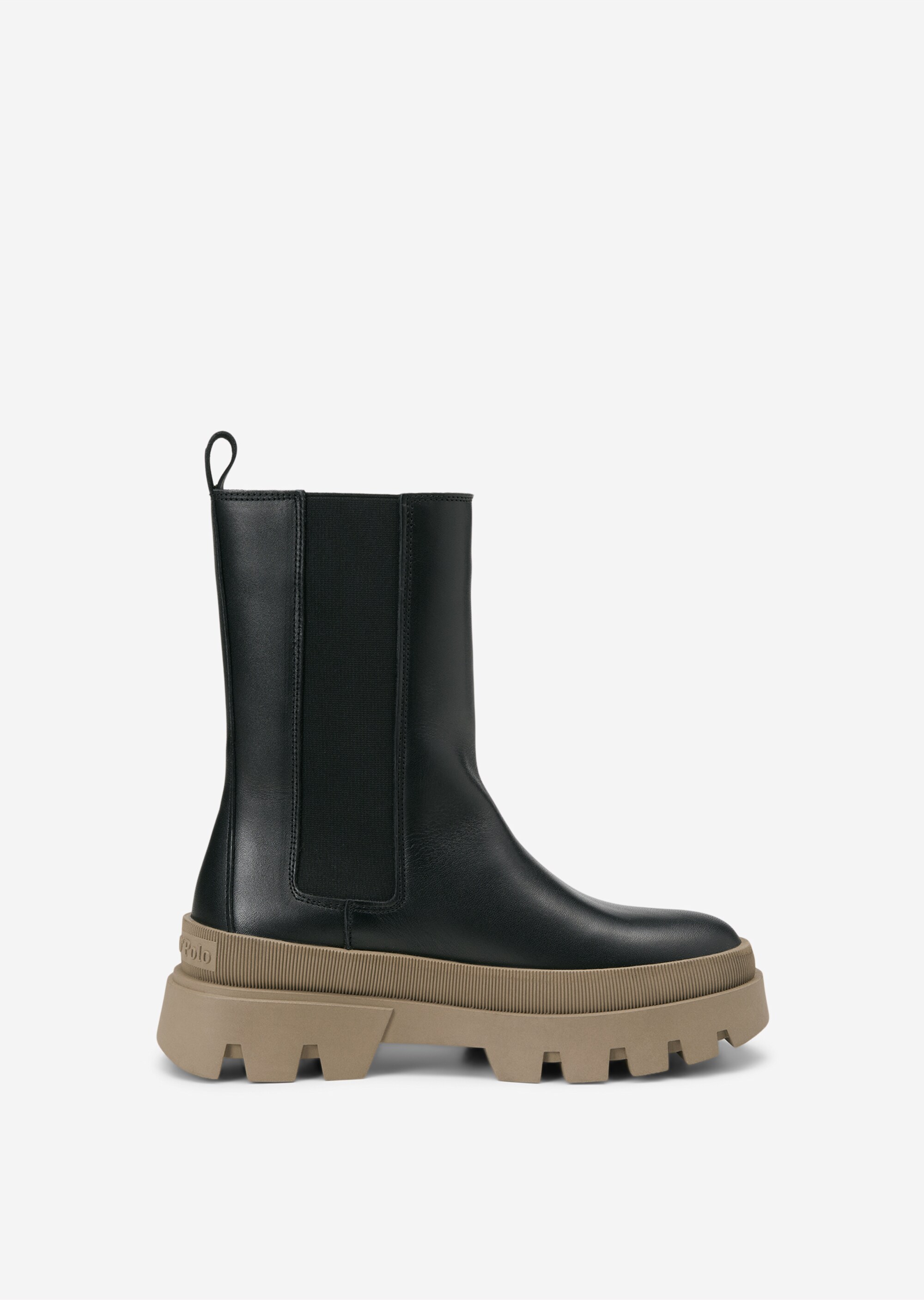 Hoher Chelsea-Boot aus glattem Kalbleder