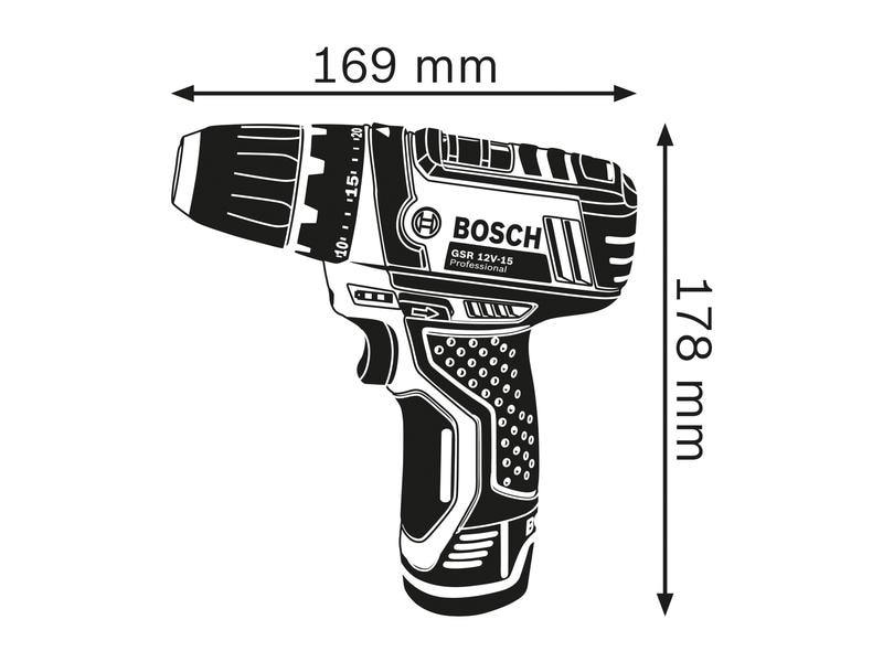 Bosch Professional Akku-Bohrschrauber GSR 12 V-15   L-Boxx 12-Volt-Akku-Bohrschrauber - Das handliche Kraftpaket