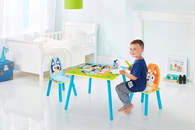 Bluey Bord og Stoler, Blå