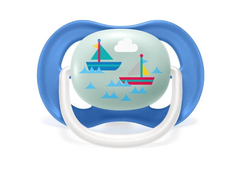PHILIPS AVENT Nuggi Ultra Air Happy Papa & Boat 6-18 Mt. Leichter und atmungsaktiver Schnuller