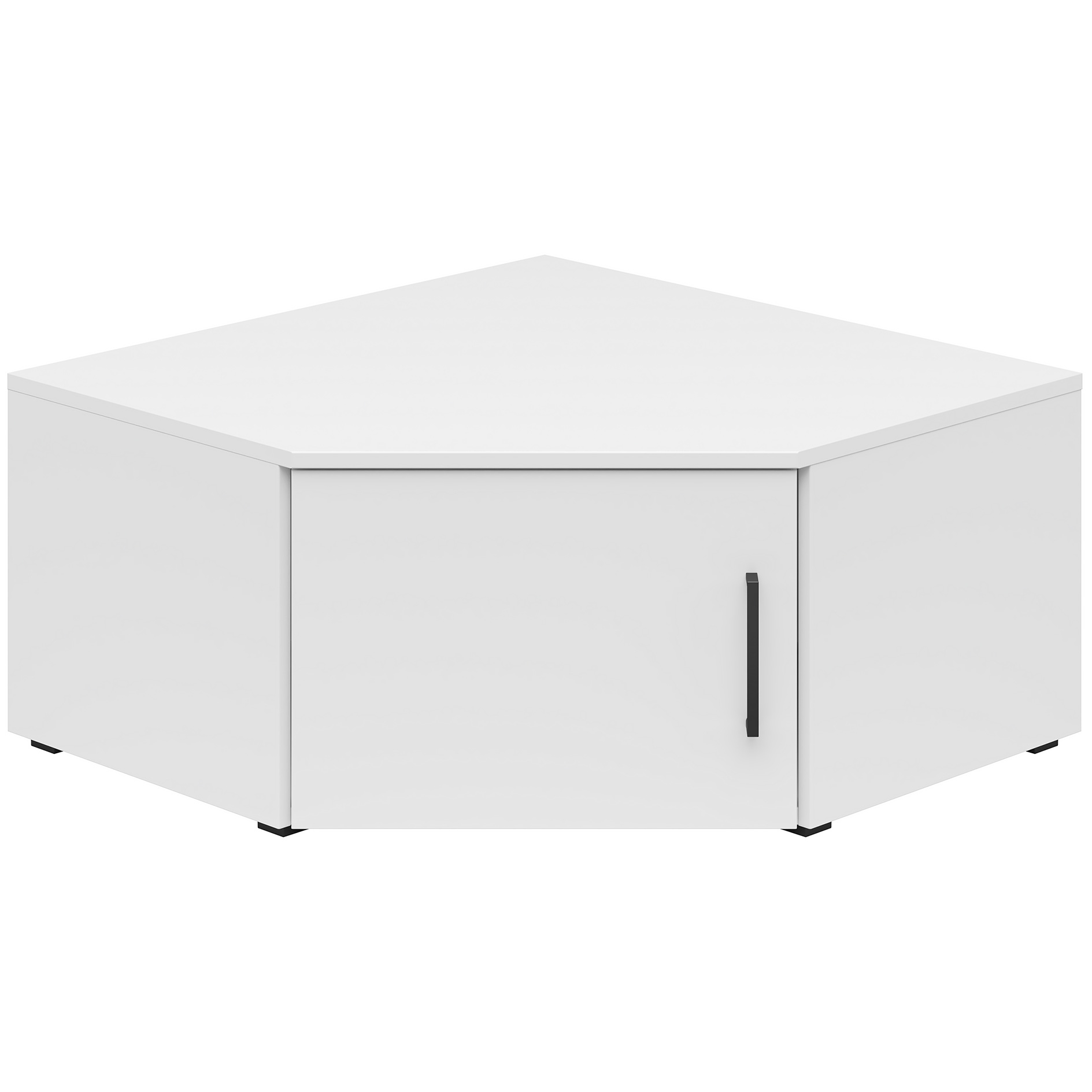 Eck-Aufsatzschrank/Standelement - weiß - 72x72 cm