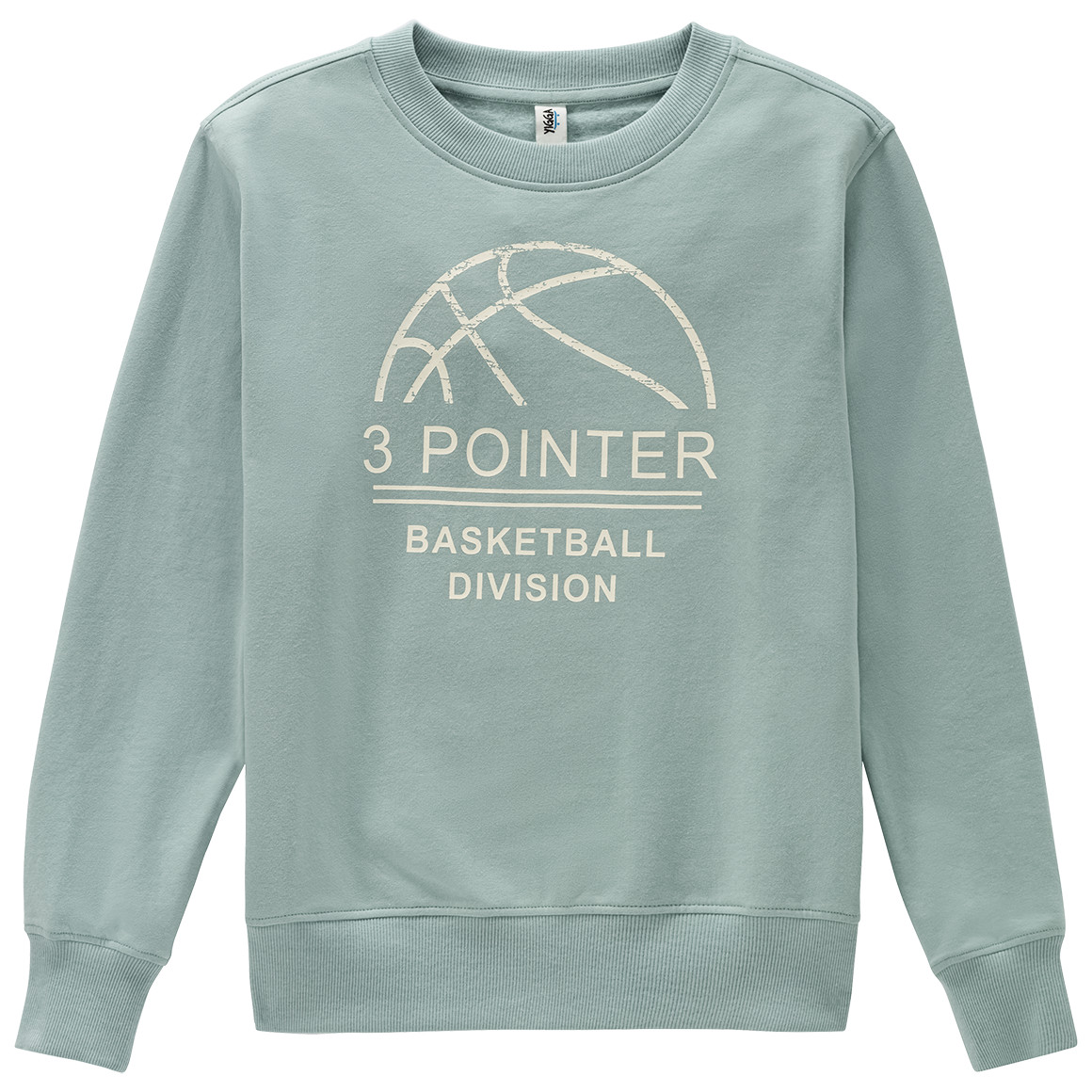 Yigga Jungen Sweatshirt mit Basketball-Print salbei