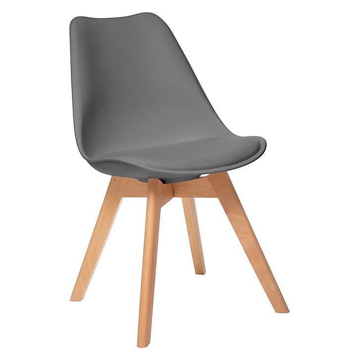 Lot de 4 chaises de table Baya Atmosphera H. 81 cm gris