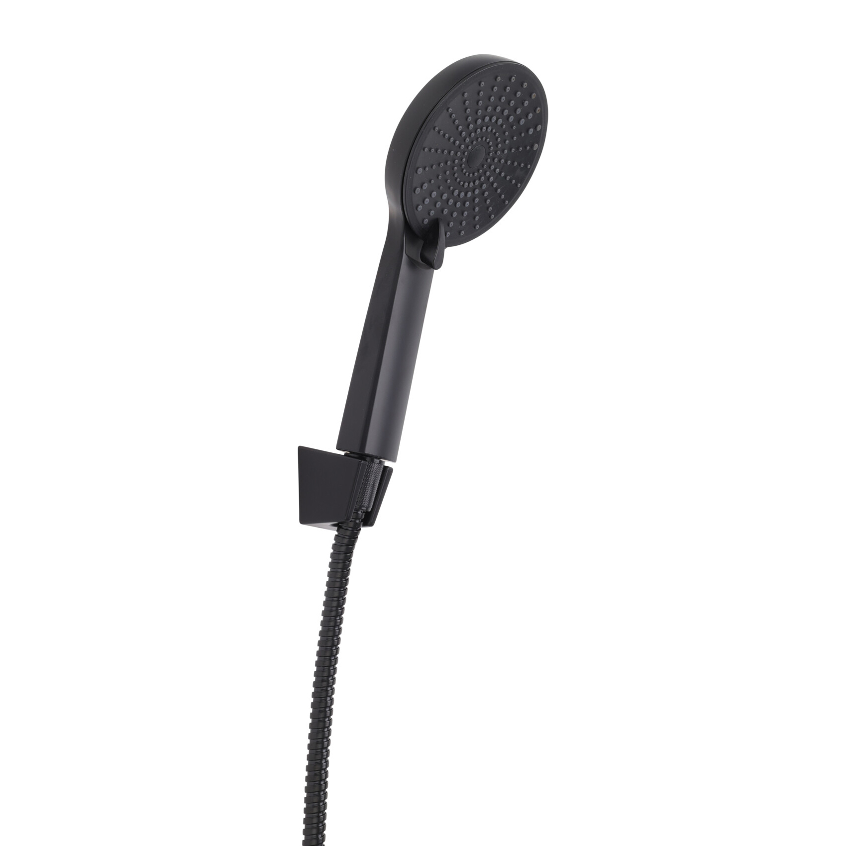 Duschbrause 11 cm mit Schlauch schwarz