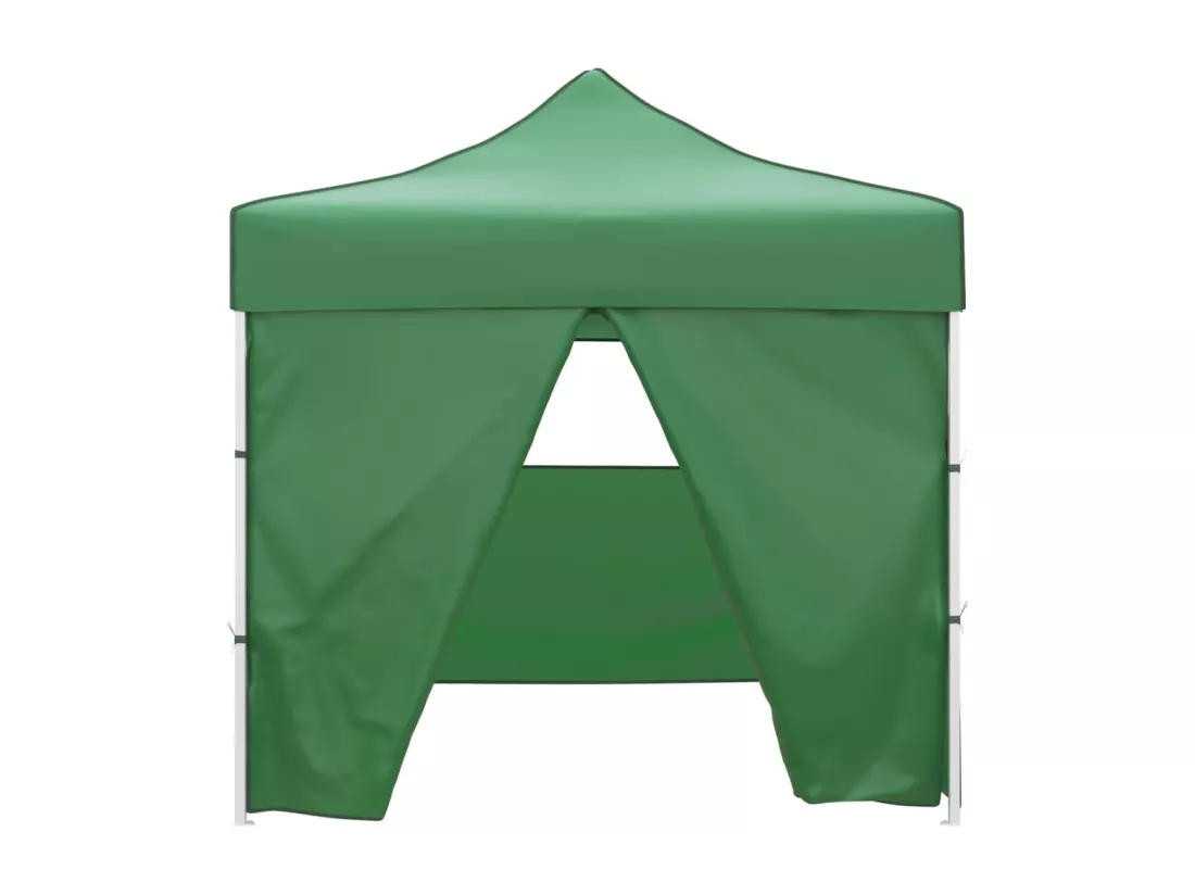 Tente pliable verte 3 x 3 m avec 4 parois