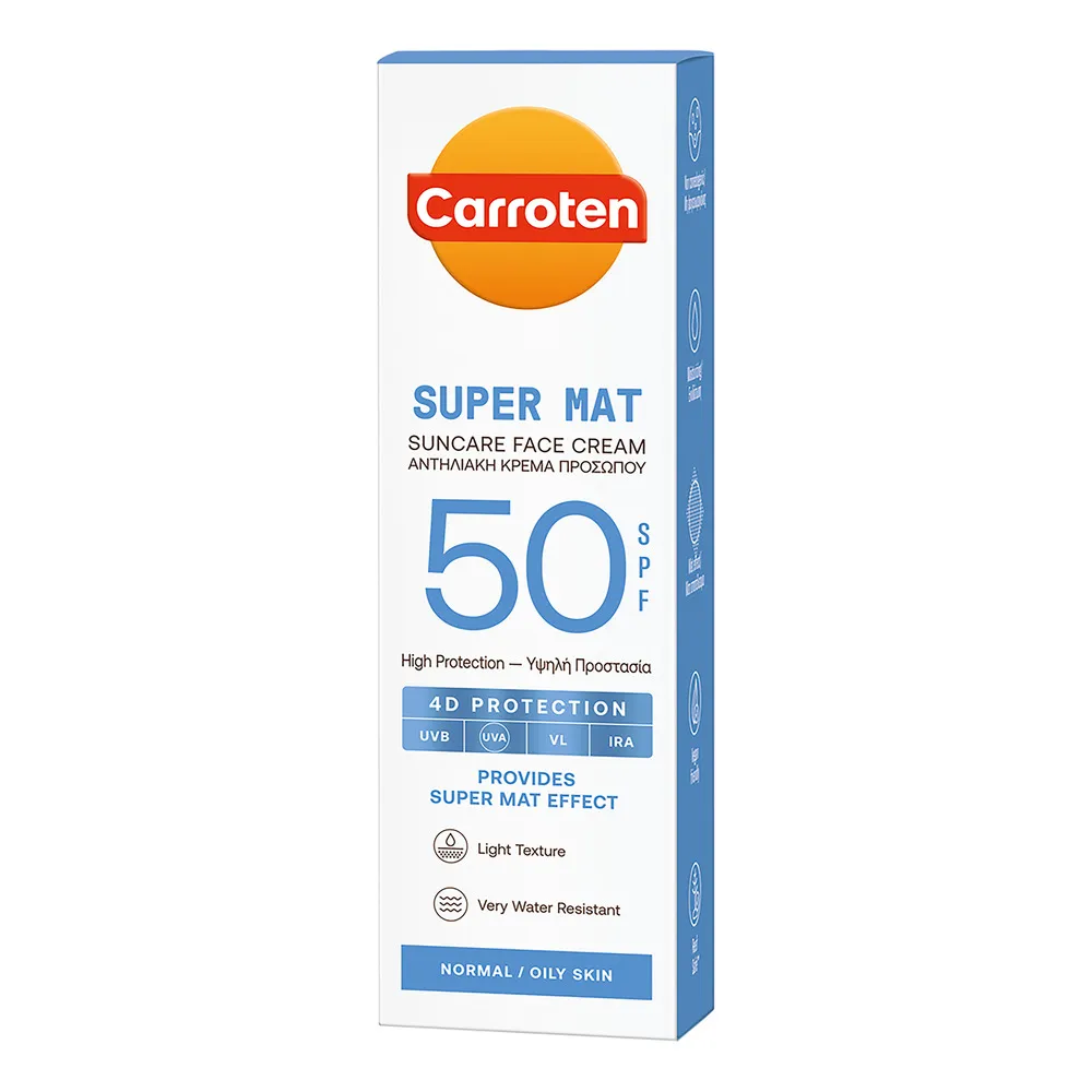 Carroten Face super Mat Cream SPF 50 - 50 ml.