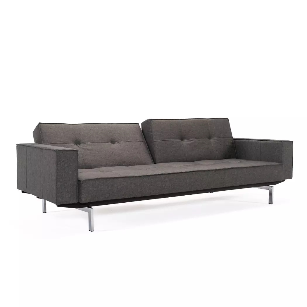 Schlafsofa mit Armlehnen Splitback Chrom