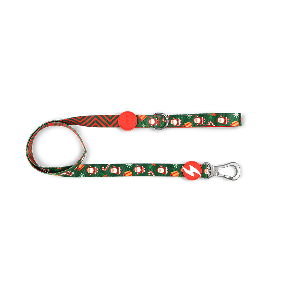 Guia para cães Noel em poliéster, várias cores.