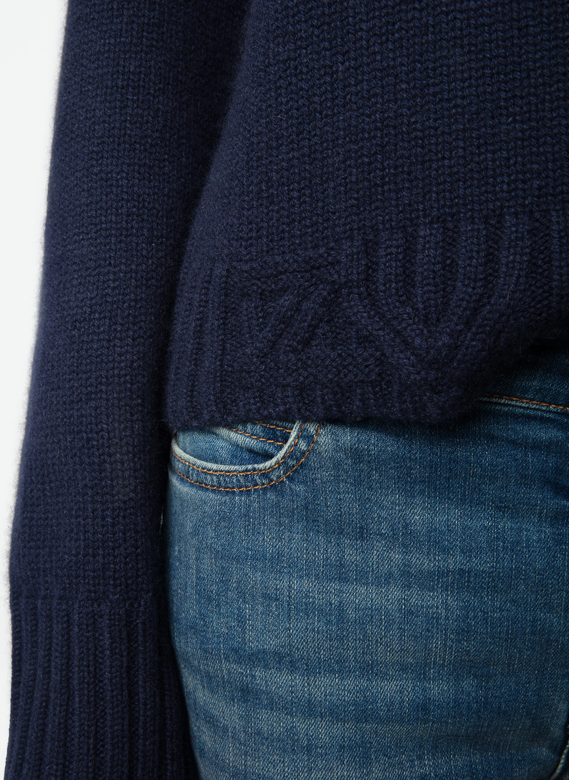 NALMA - Pull droit en cachemire | Bleu
