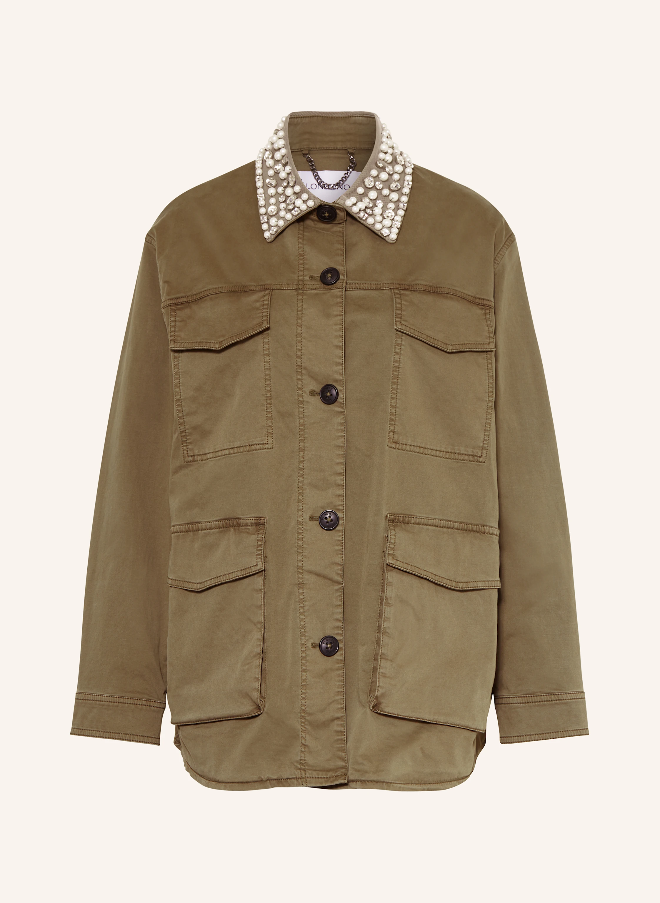BLONDE No.8 Fieldjacket mit Schmuckperlen