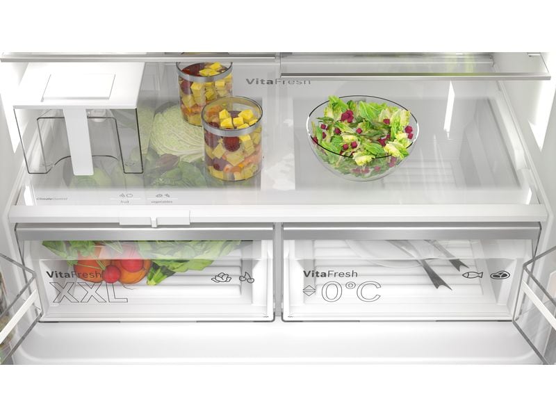 Bosch Foodcenter KFI96APEA Silber Side by Side Kühl- und Gefrierteil