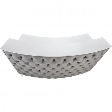 Caisse ROYAL II Matelassée avec Boutons Structure Blanche Gloss