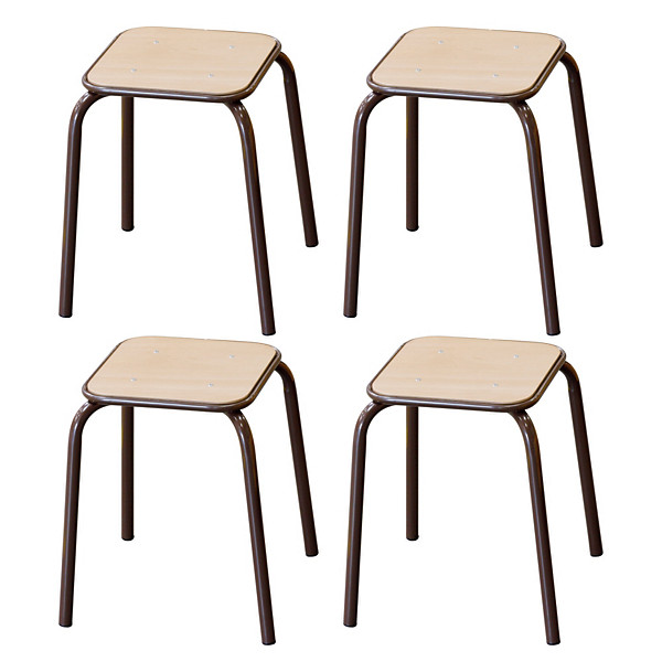 4 tabourets hêtre pieds bruns