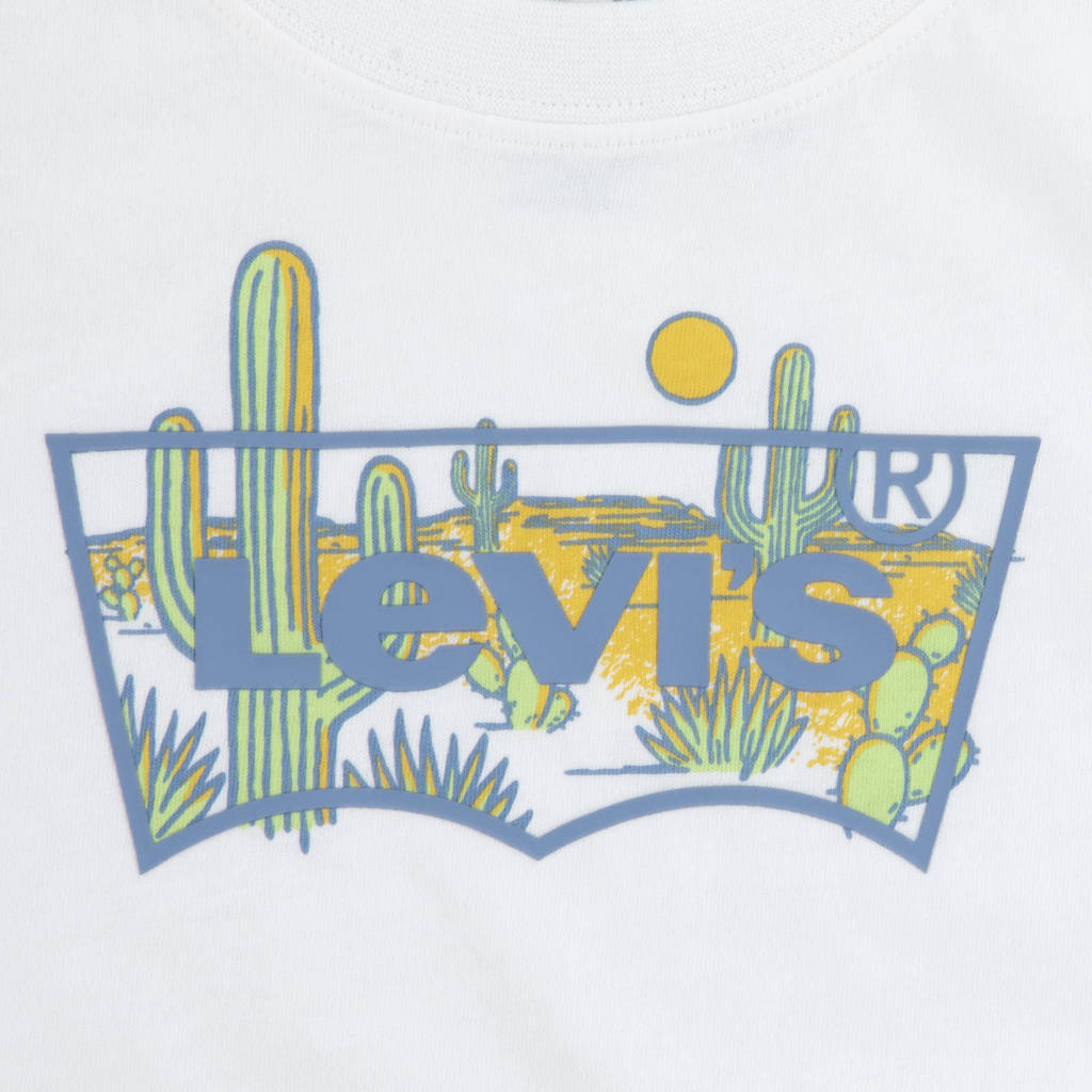 Levi's T-shirt met logo wit/groen