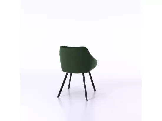 Set de 2 Chaises INES vert pétrole
