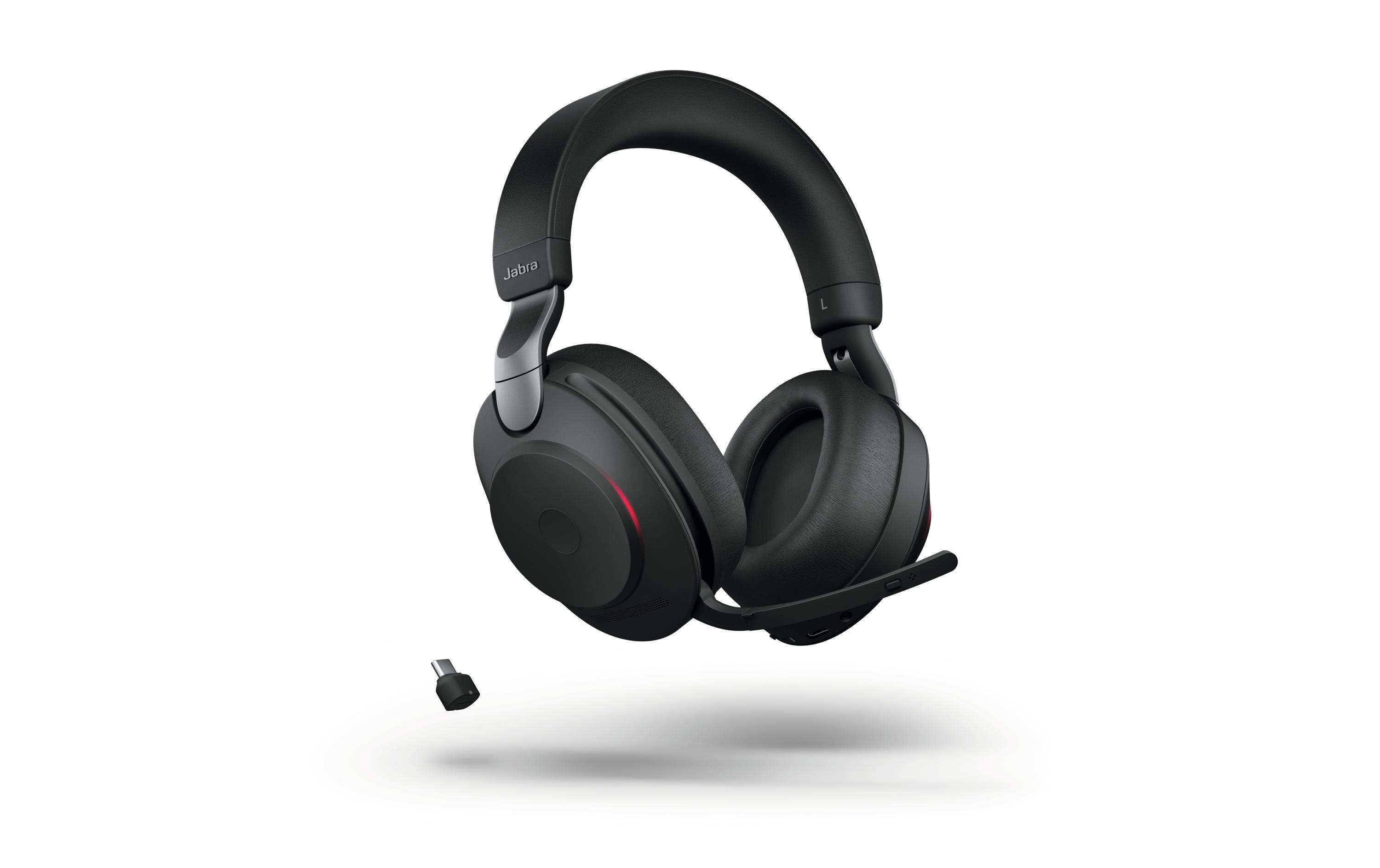 Headset Evolve2 85 Duo UC Schwarz, USB-C, inkl. Ladestation<br>Jabra Blueooth Headset mit Active Noise Cancelling