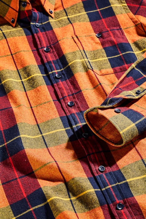 JP 1880 Karo-Flanellhemd, Buttondown-Kragen, Modern Fit, bis 8 XL
