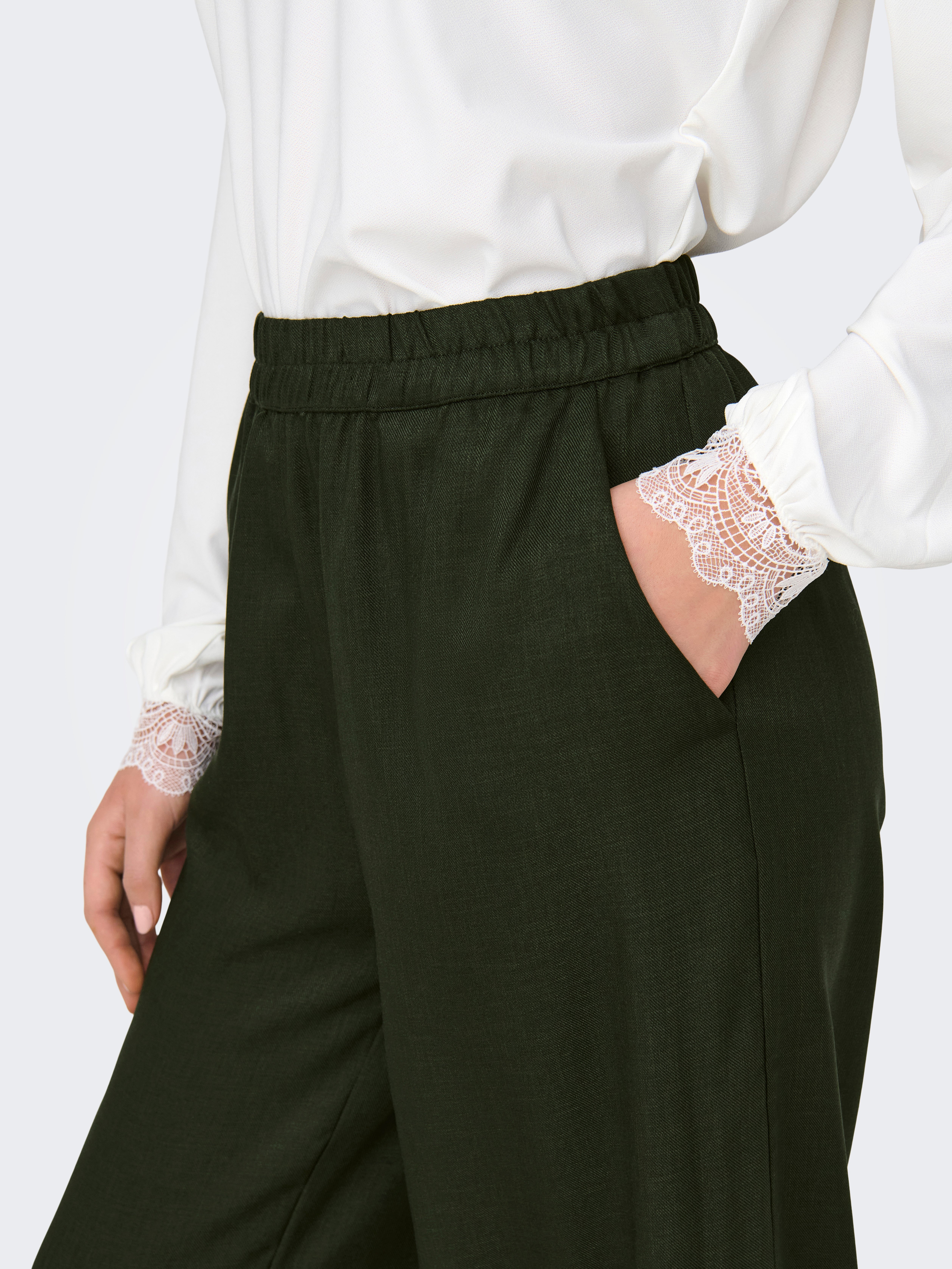 ONLLULU Normal geschnitten Hose mit weitem Beinschnitt Rosin