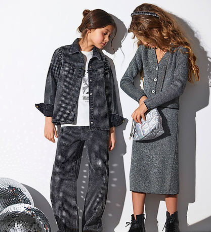 Kids Only Cardigan - KogNinna - Strik - Blåck/Sølver Glitter