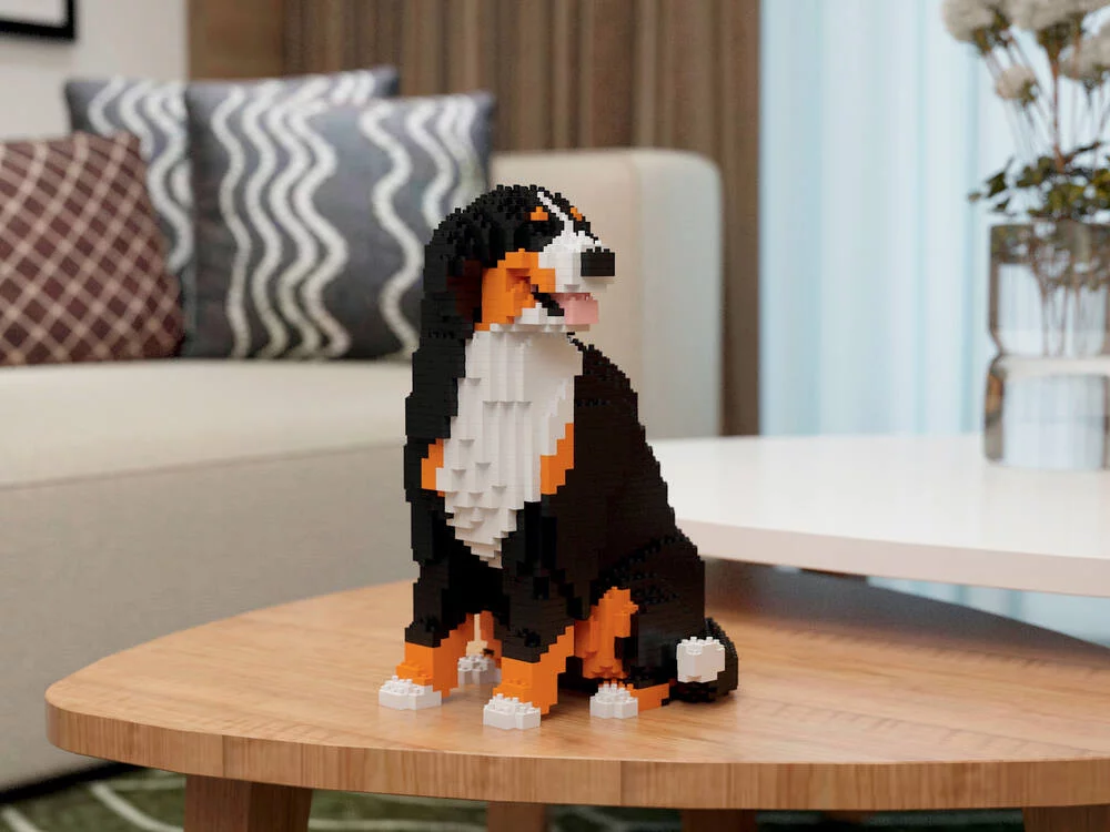 JECKA BLOCS DE CONSTRUCTION -CHIEN BOUVIER BERNOIS ASSIS QUI TOURNE LA TETE STANDARD