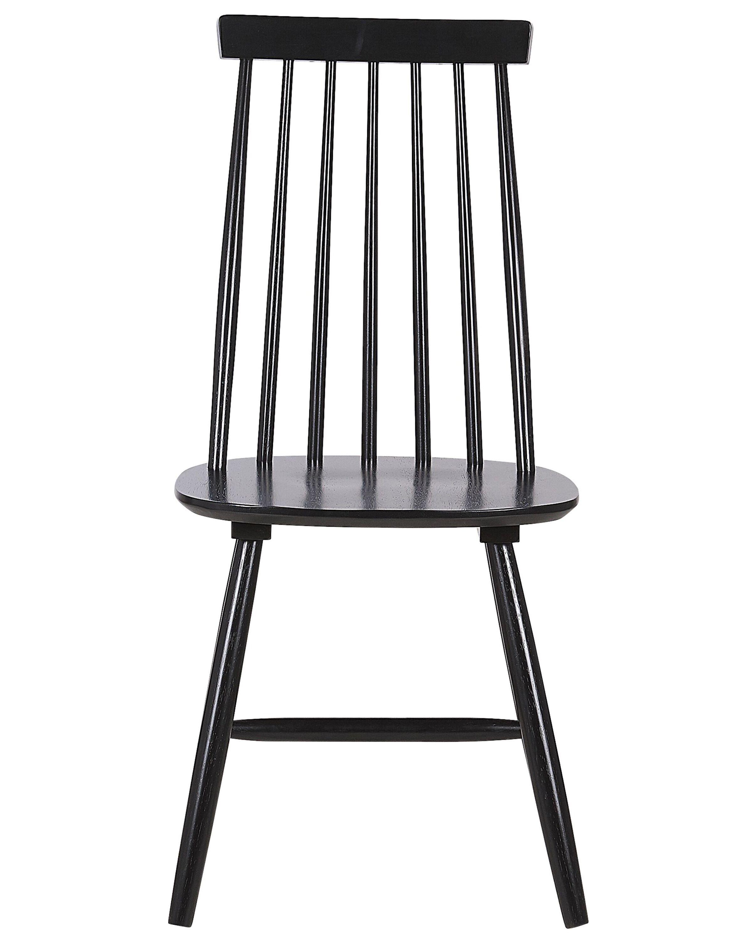 Set van 2 eetkamerstoelen BURBANK Hout Zwart