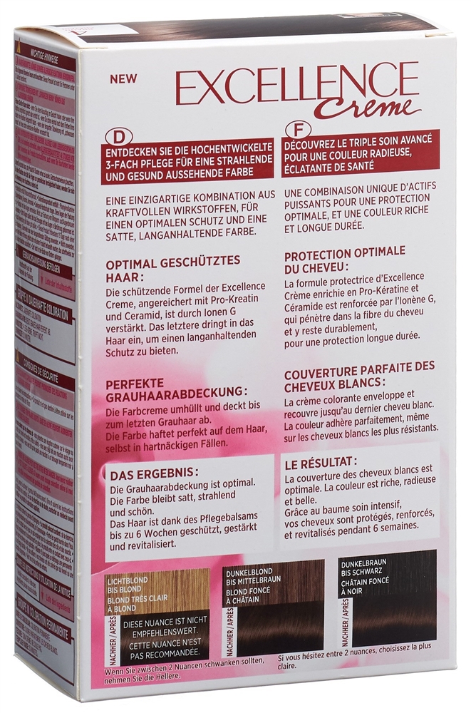 EXCELLENCE Creme Triple Protection<br>1 Stück, Creme, 4 braun