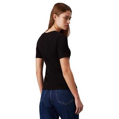 Tee-shirt à manches courtes femme Woven Label CALVIN KLEIN