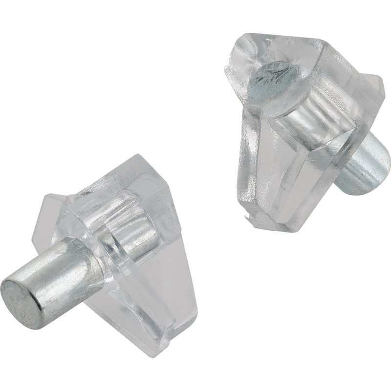 Kastplankdrager kunststof Ø5mm transparant