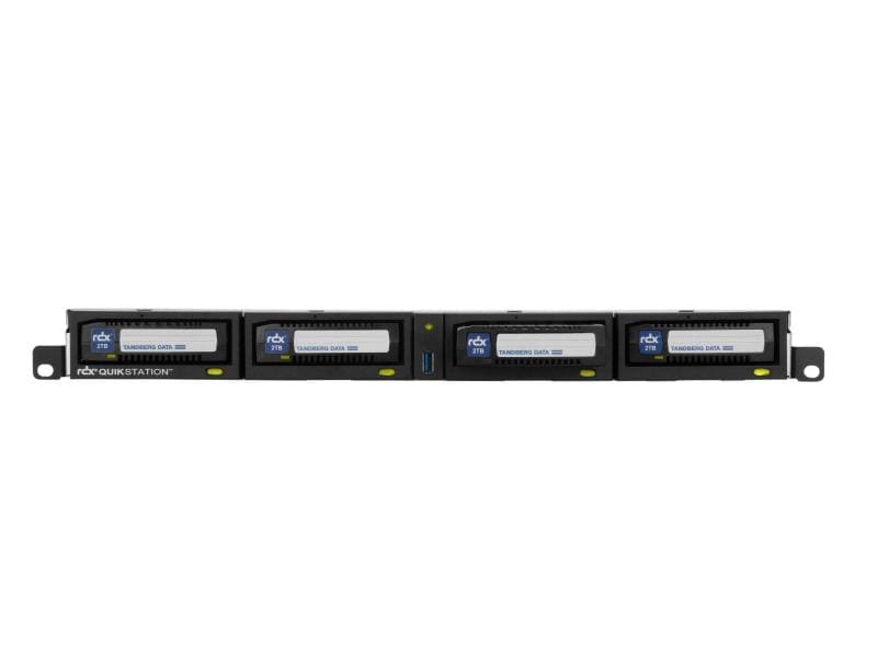 Tandberg Data RDX-Laufwerk 8920-RDX RDX QuikStation 4 iSCSI RDX QuikStation 4, 4-dock, 1GbE-attached Removable Disk Array, 1U Rackmount