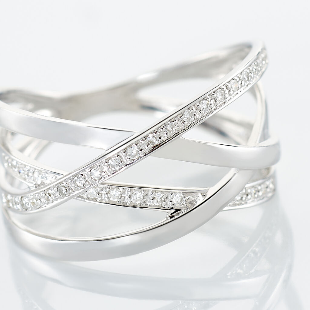Bague Trisca Or Blanc Diamant