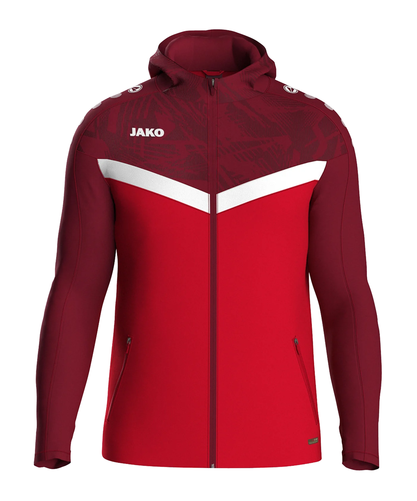 JAKO Iconic Kapuzenjacke Kids Rot F103